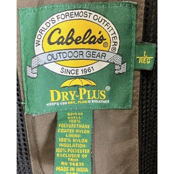 Cabelas Men's Dry Plus Large Brown Waterproof Heavy Coat Jacket - Picture 4 of 13